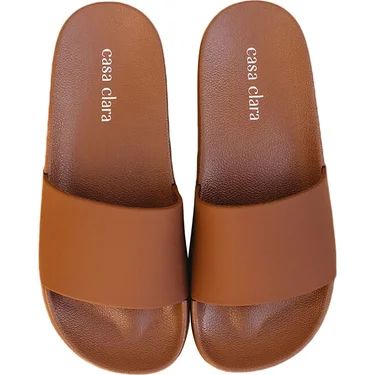 Women's Tommy Slide, Terracotta - Casa Clara Shoes | Maisonette Brown Synthetic Beach Slippers, Brown Non-slip Beach Slippers, Non-slip Brown Beach Slippers, Beach Brown Synthetic Slippers, Brown Non-slip Slides For The Beach, Comfortable Brown Beach Slippers, Brown Synthetic Slide Sandals, Brown Slide Flip Flops For The Beach, Brown Non-slip Slippers For Summer