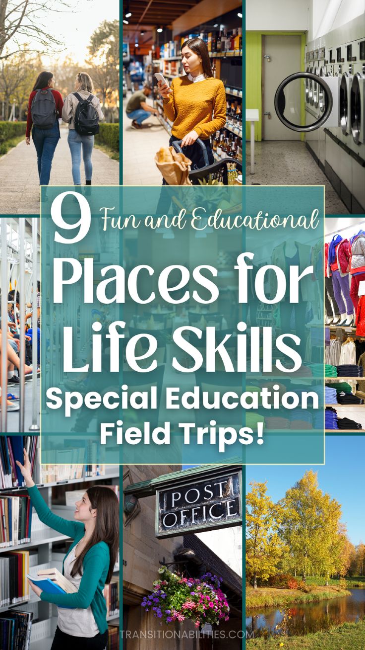 Make field trips both fun and educational with these 9 perfect locations for life skills special education students. Each place helps students practice essential life skills. Save this pin to plan your next special ed field trip! Functional Life Skills Special Education Elementary, Functional Life Skills Special Education, Field Trip Ideas, Life Skills Curriculum, Functional Life Skills, School Transition, Early Childhood Special Education, Life Skills Lessons, Life Skills Classroom