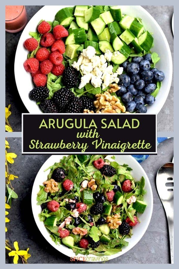 two plates filled with fruit and vegetables next to each other on top of a table