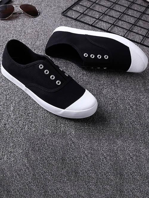 Sku CY-!19385 Material Canvas Style Flat with Feature Slip-on Occasion Going out , Casual Heels Height Flat (≤1cm) Seasons Spring , Summer , Autumn Type Flats Color BLACK,WHITE,GRAY Size 39,40,41,42,43 New Size chart: Please consult the size chart we provide for this item's measurements to help you decide which size to buy. Black Slip On Sneakers Outfit, Casual Short Sleeve Dress, Vans Slip On, Casual Heels, 2019 Fashion, Leather Shoes Woman, Sneakers Outfit, Cozy Fashion, Ladies Dress Design