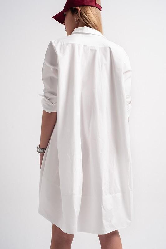 The Classic White Button Down Shirt Dress .... Super Light Weight and 100% Cotton Oversized White Collared Shirt Dress, Oversized Cotton Shirt Dress, Cotton Button-up Shirt Dress With Rolled Sleeves, Shift Fit Collared Cotton Shirt Dress, White Long Sleeve Shirt Dress With Button Cuffs, Oversized Buttoned Shirt Dress For Summer, White Cotton Shirt Dress With Placket, Cotton Shift Shirt Dress With Collar, Oversized Cotton Shirt Dress With Button Cuffs