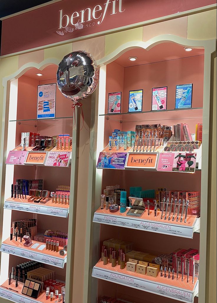 Benefit Makeup Aesthetic, Benefit Cosmetics Aesthetic, Benefit Aesthetic, Display Rack Ideas, 2014 Core, Boots Makeup, Benefit Mascara, Lifestyle Goals, Benefit Makeup