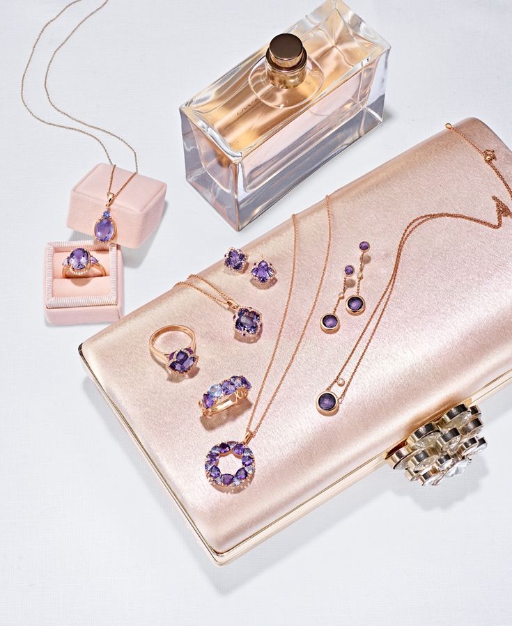 Complete your look with eye-catching sparkle! Square-cut amethyst (6-1/4 ct. t.w.) makes its mark on these clover-inspired earrings from Lavender Rose by Effy. Finished with a border of round-cut diamonds (1/3 ct. t.w.), they're crafted from 14k rose gold. Approximate diameter: 3/8 inch. Elegant Purple Jewelry For Formal Occasions, Elegant Yellow Gold Amethyst Jewelry, Elegant Purple Evening Jewelry, Elegant Purple Jewelry For Evening, Elegant Purple Cubic Zirconia Jewelry, Luxury Purple 14k Gold Jewelry, Luxury Purple Jewelry Gift, Luxury Purple Jewelry For Wedding, Luxury 14k Gold Purple Jewelry