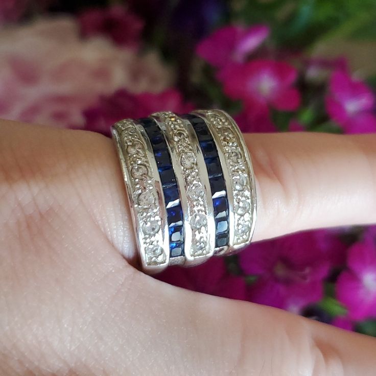 This Was One Of My Favorites, It's Time To Let Someone Else Enjoy This Beauty! .925 Sterling Silver Silver Sapphire Ring, 7 Rings, Jewelry Sterling Silver, Ring Color, Silver Blue, My Favorites, Womens Jewelry Rings, Sapphire Ring, Sterling Silver Jewelry