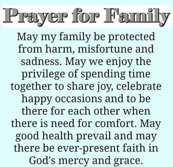 A family prayer faith prayer family quotes family prayers family blessings Prayer For My Family, Everyday Prayers, Quotes Bible, Prayer For Family, Prayer Verses, Prayers For Healing, Prayer Scriptures, Faith Prayer, Inspirational Prayers