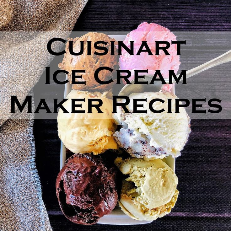 an ice cream maker recipe on a white plate