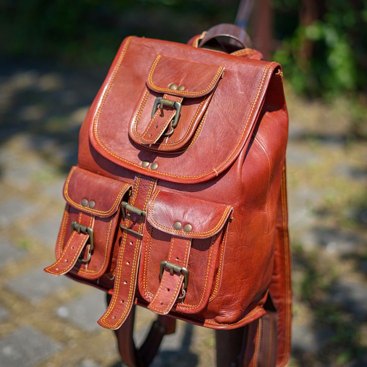 Modern and trending, made to move. This urban-inspired cute small leather backpack is perfectly sized for all your city essentials. This classy cute backpack is best for school, mini trips and college. Salient Features Material: Goat Leather Color: Brown Storage Capacity: Consists of a large central compartment, and three front pockets. Hardware: Zip, Zip Slider, and buckles are manufactured from pure brass for an overall posh look. Best for - women and Girls Sizes In Inches 13H x 8W Sizes In Cm Leather Backpack For Daily Use, Back To School, Casual Leather Backpack For Adventure, Leather Backpack For Daily Use And Back To School, Leather Backpack For Everyday Use, Back To School, Casual School Bags With Leather Lining, Casual School Backpack With Leather Lining, Leather Shoulder Bag For Travel And Back To School, Small Leather Backpack, Cute Backpack