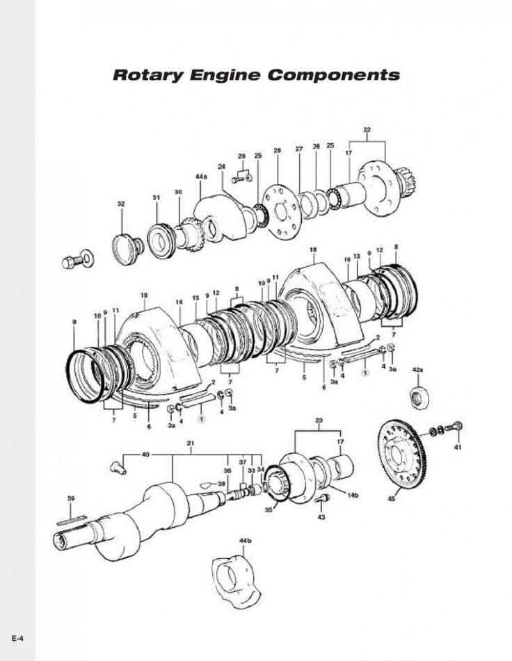 the diagram for rotary engine components