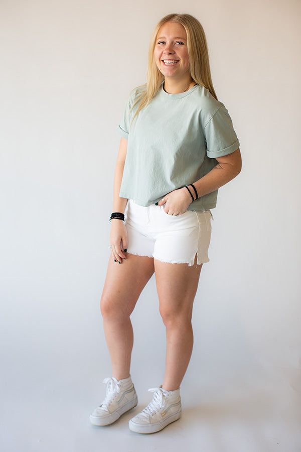 Crisp, classic, and capable of matching pretty much anything, these white Hudson shorts are just what you need to stay cool this spring and summer! Pair with our Short Sleeve Crop Top. 71% Cotton 27% Lyocell 2% Elastane Woven ShortCare instructions: machine wash cold, tumble dry low Everyday Relaxed Fit Short Tops, Everyday Relaxed Fit Short Length Tops, Relaxed Fit Short Length Tops For Day Out, Relaxed Fit Short Tops For Day Out, Casual Top With Built-in Shorts And Relaxed Fit, Casual Summer Cutoff Tops, Relaxed Fit Cotton Cutoff Tops, Cotton Relaxed Fit Cutoff Tops, Relaxed Fit Short Tops For Everyday