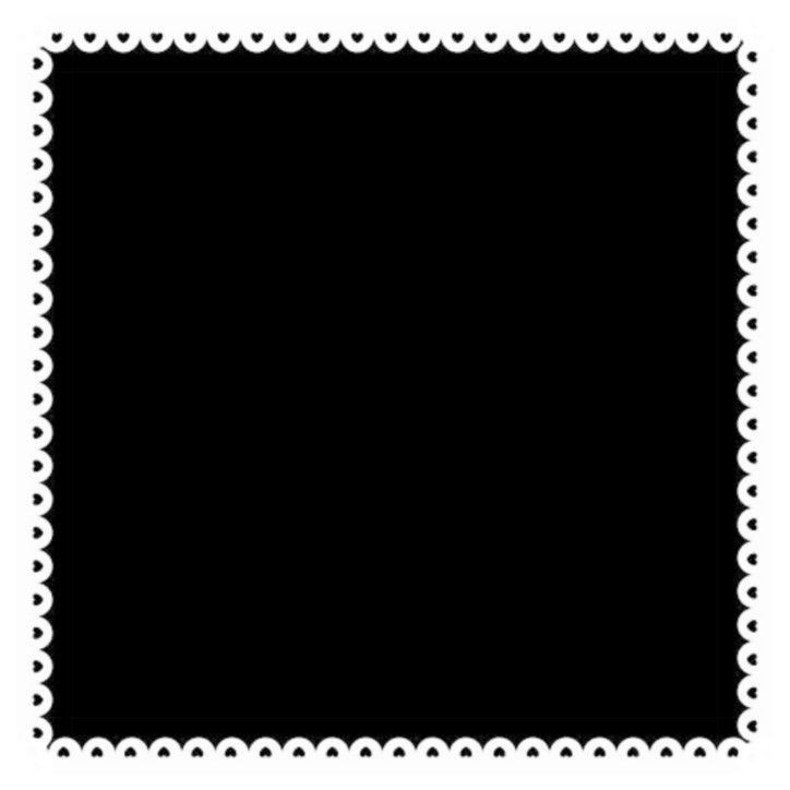 a black square with white dots in the middle and an empty area for text to be added