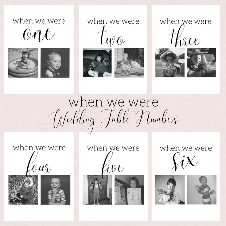 a bunch of different pictures with the words in black and white on them, including one baby