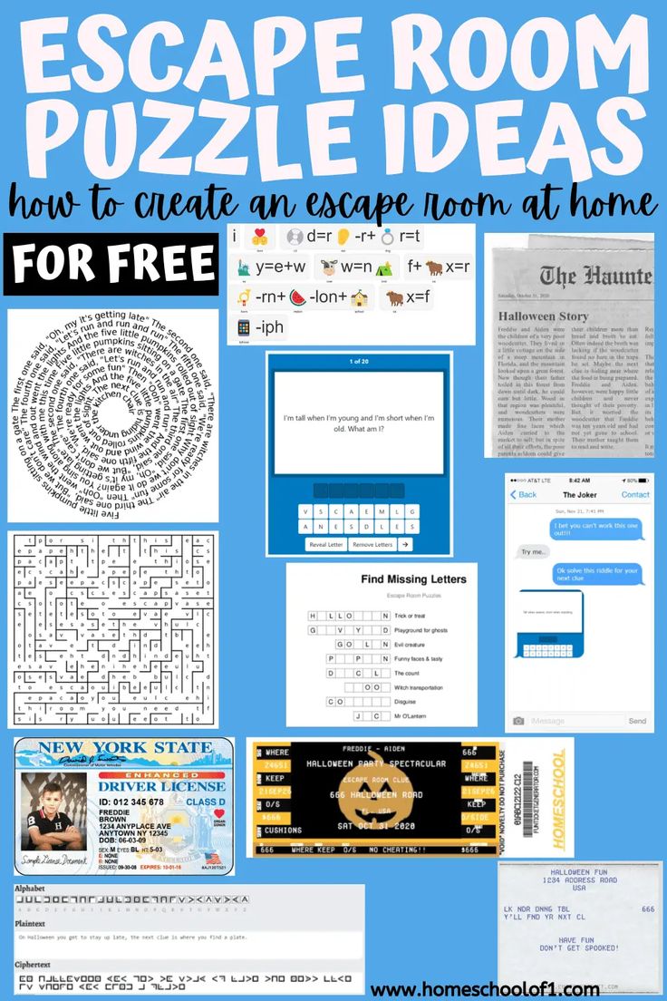 the escape room puzzle ideas for kids