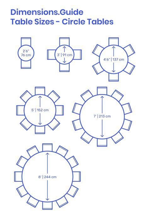 the table sizes guide for dining tables