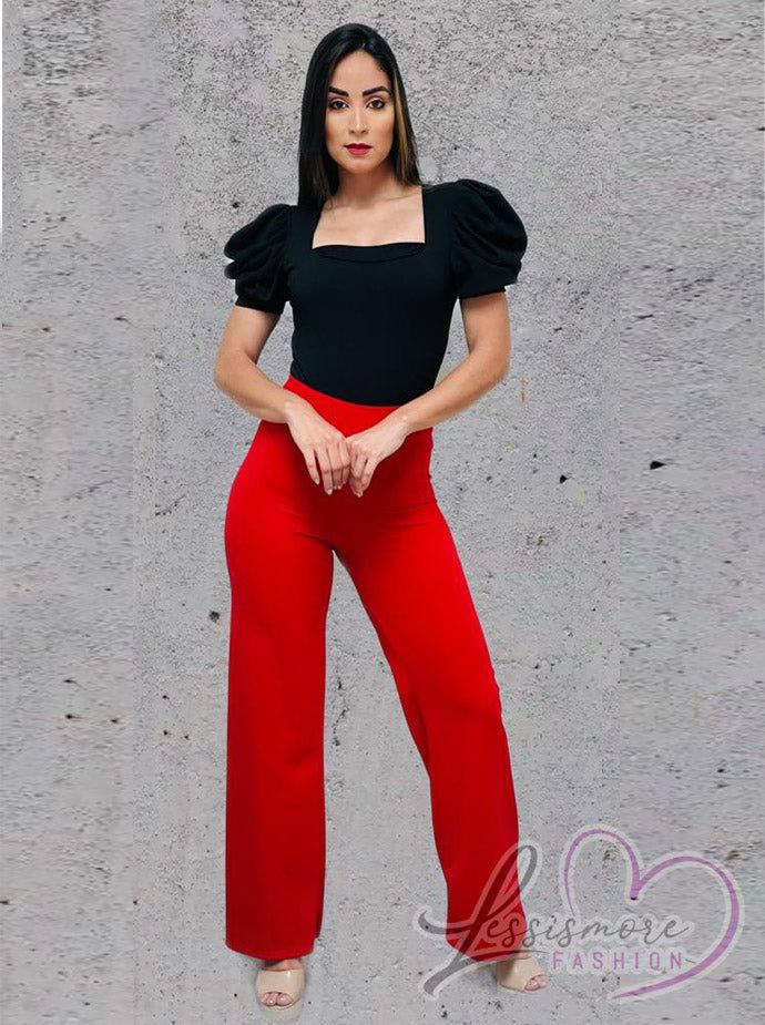 Women's Long Pants Casual Fitted Full-length Pants, Casual High Waist Fitted Pants, Trendy Pants For Party, Fitted Wide Leg Casual Dress Pants, Trendy Solid Color Party Pants, Casual Fitted Wide Leg Dress Pants, Trendy Stretch Full-length Dress Pants, Trendy Stretch Full Length Dress Pants, Trendy High-waisted Solid Pants