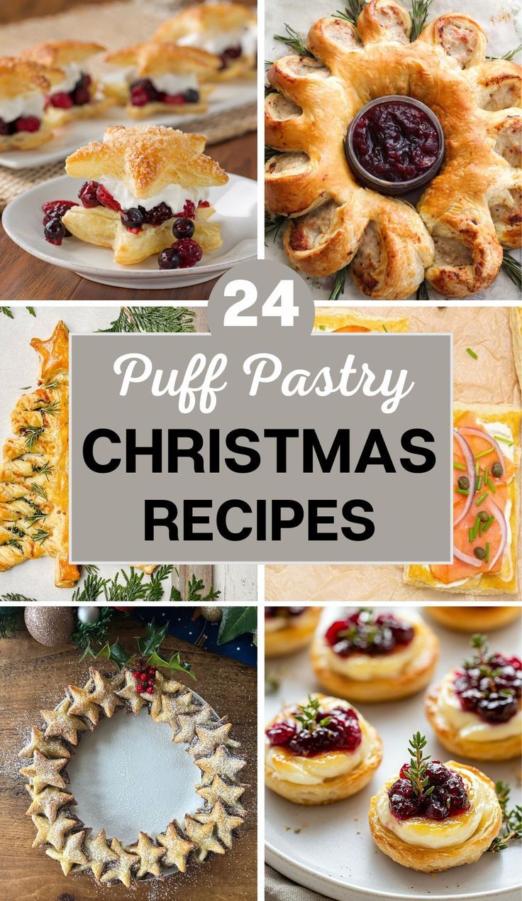 christmas puff pastry ideas Holiday Pastry Recipes, Christmas Puff Pastry, Puff Pastry Ideas, Puff Pastry Christmas Tree, Pastry Christmas Tree, Easy Puff Pastry Desserts, Puff Pastry Christmas, Recipes Using Puff Pastry, Puff Pastry Recipes Appetizers