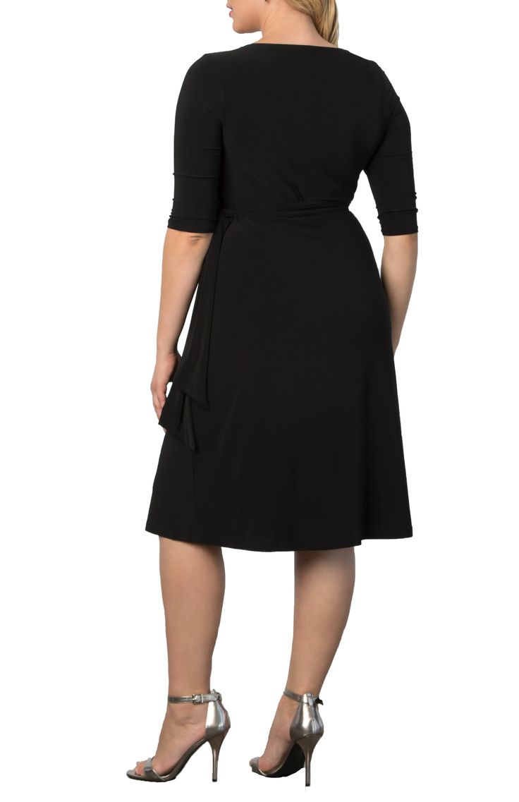 This flattering wrap dress silhouette features a feminine sweetheart neckline and is versatile enough to take you from desk to dinner effortlessly. Made to flatter your figure, this is a perfect work, cocktail, and wedding guest dress. Available in both regular and plus sizes. -Material: 95% Polyester, 5% Spandex -Care Instructions: We recommend machine washing in cold water on the gentle cycle. Do not bleach. Lay flat to dry. Cool iron when needed. -Product Fit: Adjustable Product Specification Neck Wrap Dress, Knit Wrap Dress, Knit Wrap, Versatile Dress, Dress Silhouette, Neck Wrap, Versatile Dresses, Wardrobe Style, Black Wrap Dress