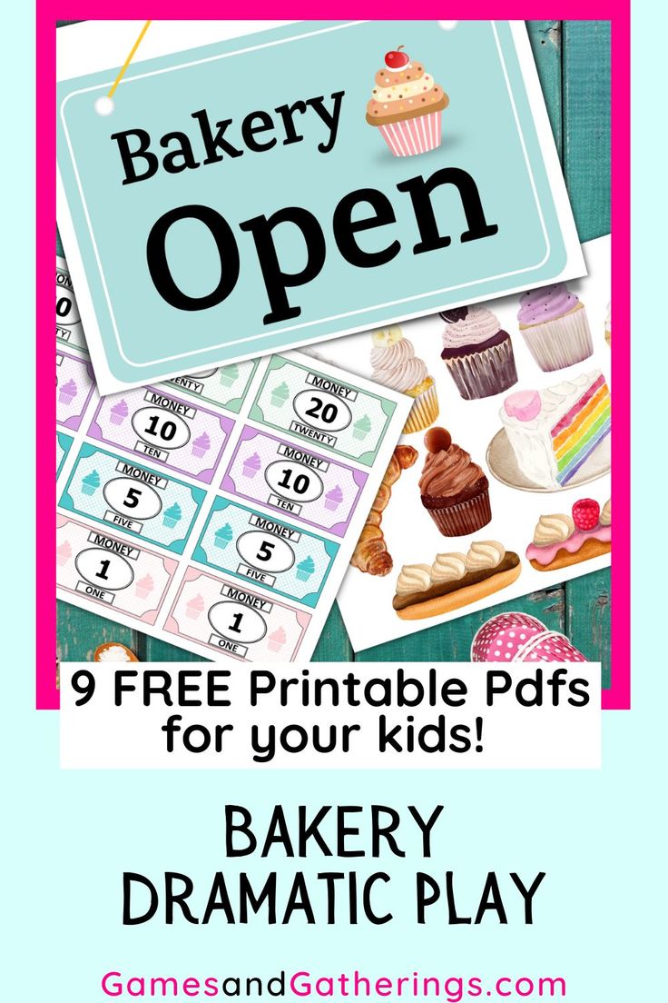 an advertisement for the bakery shop with cupcakes and other items to be printed out