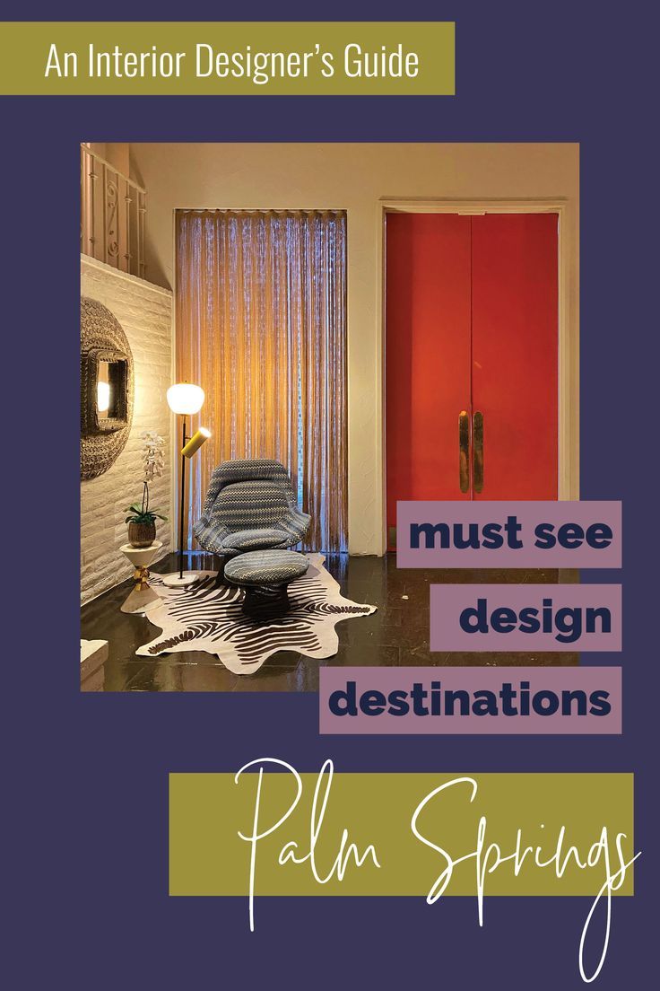 Must-see design destination: The Parker Palm Springs Hotel. Orange door, zebra rug. Palm Springs Interior Design, Interior Design Styles Guide, Design Style Guide, Palm Springs Design, Palm Springs Interior, Palm Springs Hotel, The Parker Palm Springs, Learn Interior Design, Palm Springs Hotels