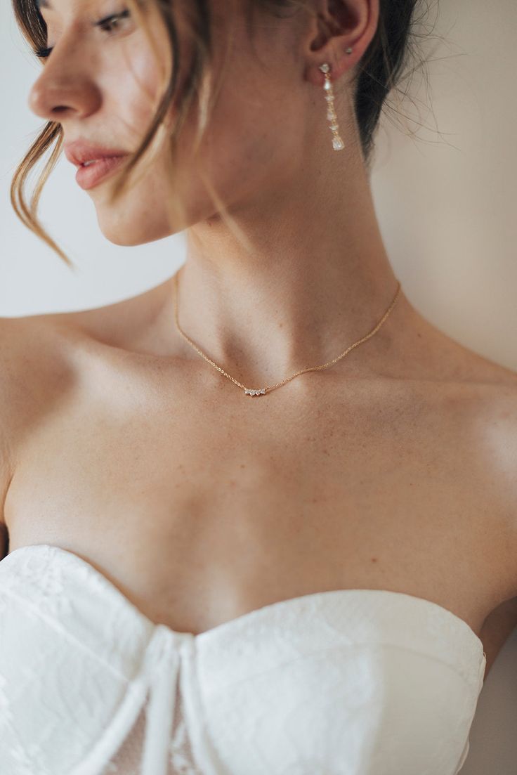 Simple, effortless, dainty pendant perfectly designed to go with a wedding gown or with jeans and a tee for date night. Dainty Pendant, Base Metal, Wedding Gown, Crystal Necklace, Pre Order, A Wedding, Date Night, Wedding Gowns, Drop Earrings