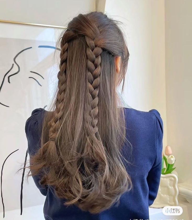 Hair Inspiration Long, Boring Hair, Fishtail Braid, Peinados Fáciles Para Cabello Corto, Hair Stylies, Work Hairstyles, Penteado Cabelo Curto, Hairdo For Long Hair, Hair Girl