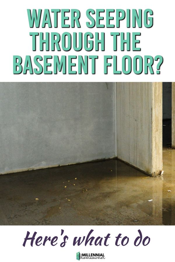 there's what to do when water is flowing through the basement floor