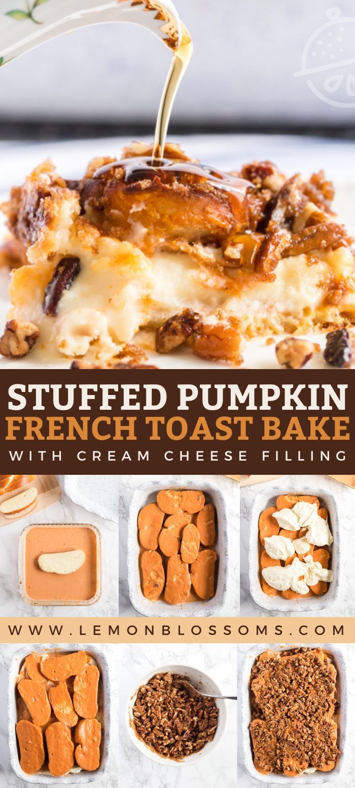 stuffed pumpkin casserole with cream cheese filling