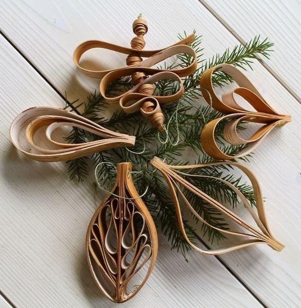 an ornament made out of wood and wire