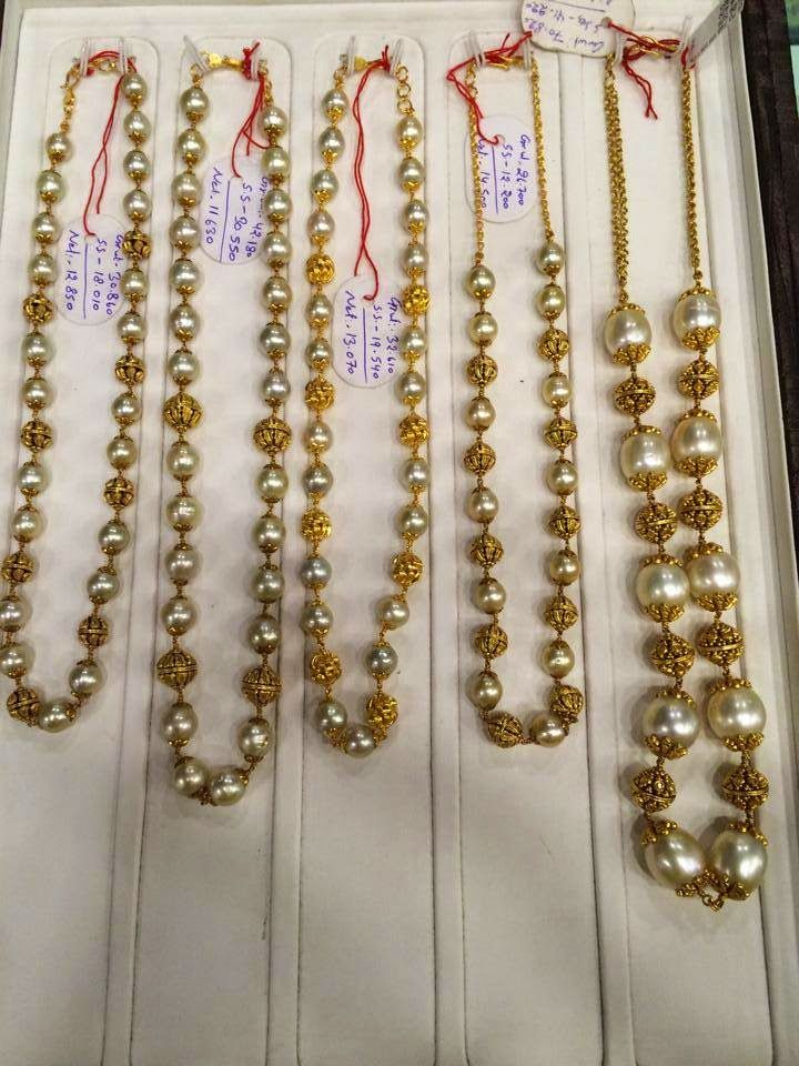 southsea pearls mala Pearl Chains Indian Gold, Nakshi Balls, Pearls Mala, Latest Jewellery Designs, Jewellery South Indian, Pearl Mala, Stone Bead Jewelry, Mala Jewelry, Pearl Jewelry Design