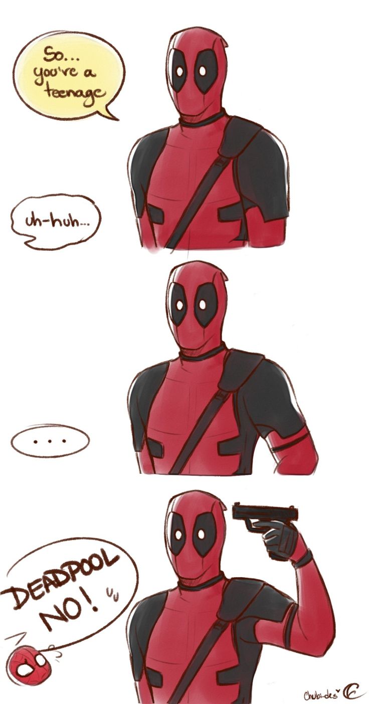 Deadpool Y Spiderman, Jokes To Tell, Deadpool X Spiderman, Deadpool Funny, Deadpool Art, Deadpool And Spiderman, Comic Company, Funny Jokes To Tell, Funny Marvel Memes