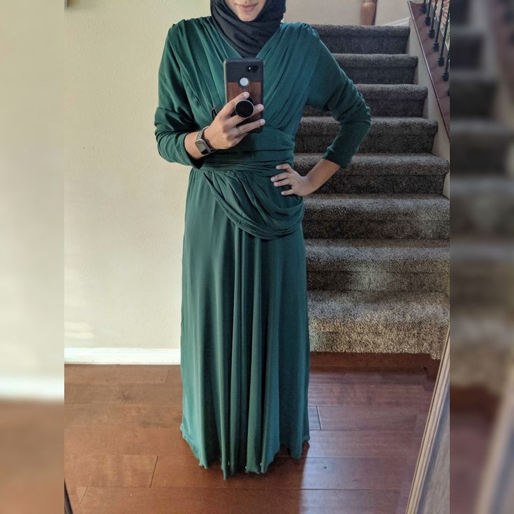 Green Maxi Abaya Party Dress, Brand New. With An Attached Belt At The Back For Tightening The Waist As Needed. Waist: 17inches, Length: 57 Inches Green Long Sleeve Maxi Dress For Party, Fitted Maxi Dress For Eid Evening, Green Maxi Length Long Sleeve Party Dress, Fitted Modest Maxi Dress With Modesty Panel, Fitted Maxi Dress For Evening Eid Celebrations, Fitted Maxi Length Abaya For Party, Fitted Floor-length Party Abaya, Floor-length Fitted Abaya For Party, Fitted Maxi Length Party Abaya