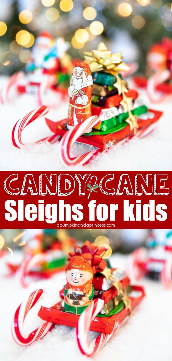 candy cane sleighs for kids to play with in the snow and on the ground