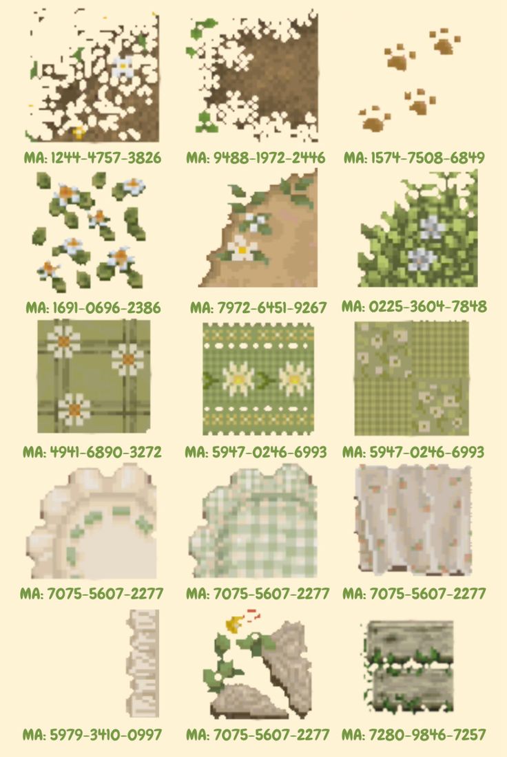 an image of different types of fabric and patterns on the same piece of cloth, including flowers