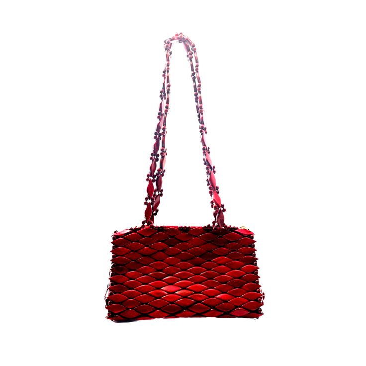 DESCRIPTION: Make a statement with this bold red mini shoulder bag, perfect for adding a pop of color and style to any ensemble. The compact design makes it easy to carry, while the vibrant red color ensures you'll stand out in any crowd. Ideal for those who love to make a fashionable impact. STORY: The ShanPaulo Woman is a free spirit. She follows her whims and fancies wherever they take her, and through it all she carries her trusty Paris purse. She might begin the day shopping for flowers and Playful Red Shoulder Bag For Daily Use, Red Hand-stitched Rectangular Shoulder Bag, Red Shoulder Bag With Silver-tone Hardware For Evening, Modern Red Shoulder Bag With Silver-tone Hardware, Red Square Shoulder Bag With Gold-tone Hardware, Mini Shoulder Bag, Confident Woman, Compact Design, Free Spirit