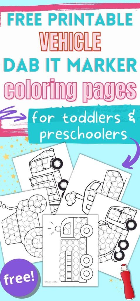 the free printable vehicle coloring pages for toddlers and preschoolers