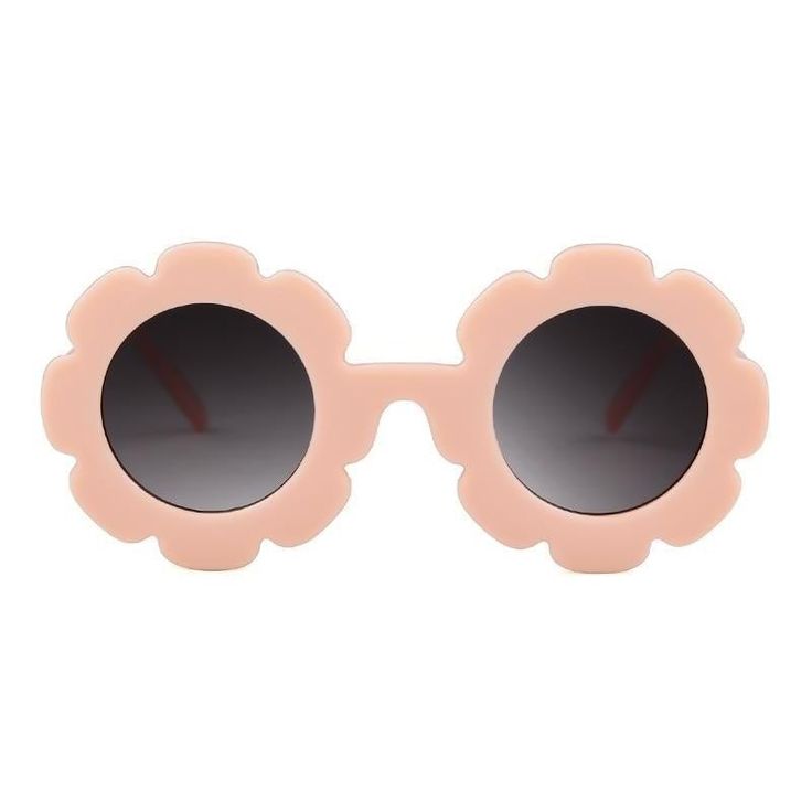 Round Flower Kids Sunglasses - PINK GRAY - Save 30% Unique Facial Features, Flower Kids, Fashionable Sunglasses, Round Flower, Long Faces, Facial Features, Square Faces, Kids Sunglasses, Oval Faces