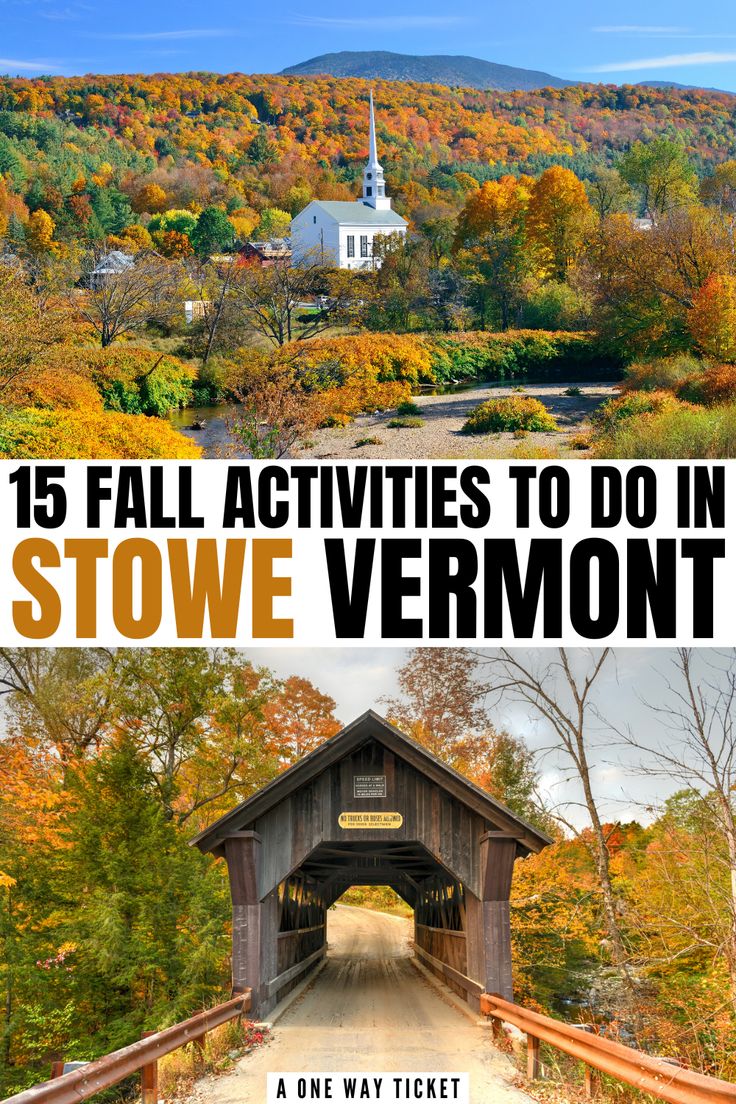 fall activities to do in stowe vermont