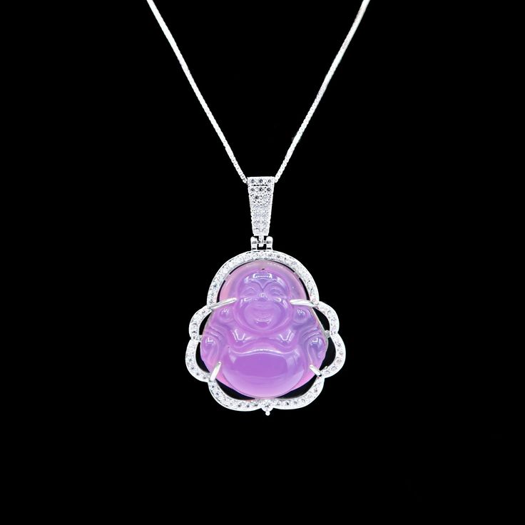 PURPLE BUDDHA NECKLACE - LILÈ - Necklace - LILÈ - online jewellery store - jewelry online - affordable jewellery online Australia Spiritual Jade Necklace For Good Luck, Gemstone Round Pendant Necklace, Gemstone Round Pendant Necklace For Meditation, Jade Amulet Jewelry For Meditation, Spiritual Jade Necklaces For Meditation, Gemstone Pendant Necklace For Meditation, Pendant Gemstone Necklace For Meditation, Jade Buddha Necklace, Statement Piece Jewelry