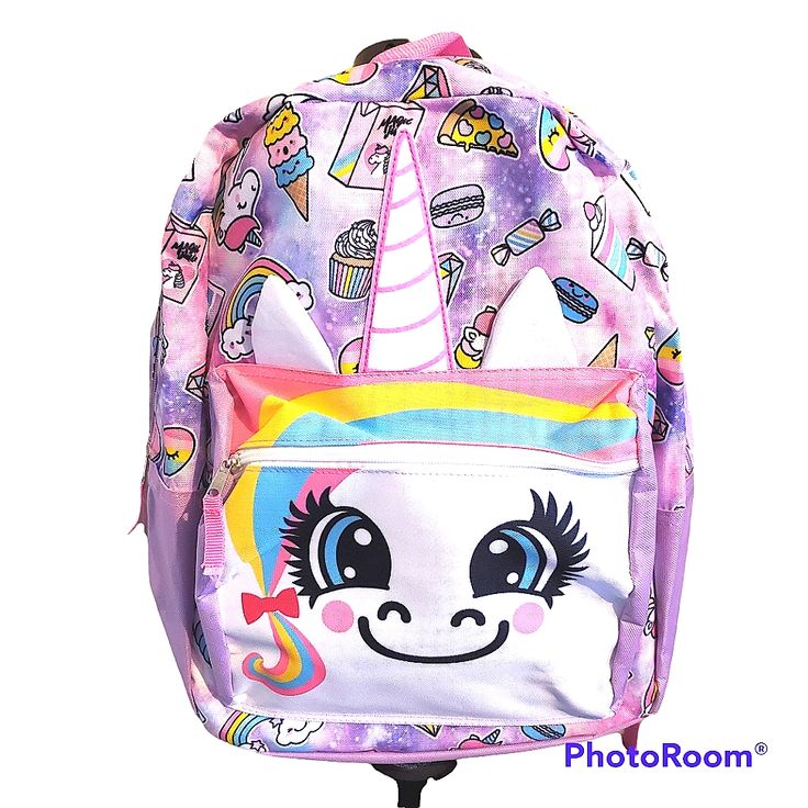 Cute New Without Tags, Never Used Unicorn Backpack And Pencil Case. Please See Pictures As They Are Of The Condition Description To Assist In Your Purchase Decision. Please Feel Free To Contact Us With Any Questions. Trendy Purple Pencil Case For School, Back To School Purple Pencil Case, Cute Unicorn Print Backpack For Back To School, Cute School Backpack With Unicorn Print, Multicolor School Bag With Unicorn Print, Cute Multicolor Unicorn Print Backpack, Playful Purple School Bag, Cute Pencil Case For End Of School Year, Cute School Pencil Case For End Of School Year