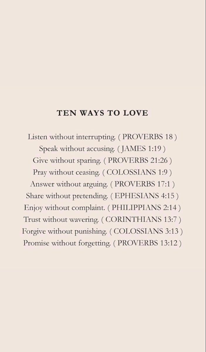 the back cover of ten ways to love, written in black and white on a beige background