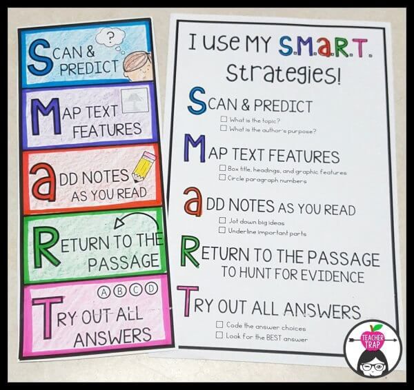 two posters with words that say i use my smarts to teach students how to read and