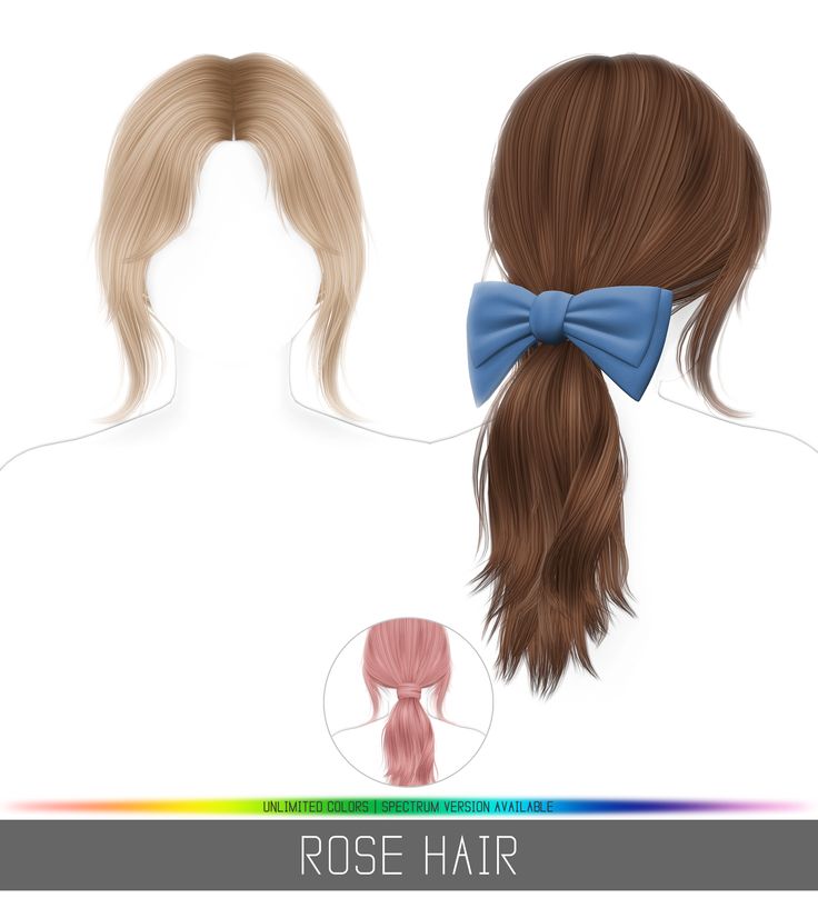 the back view of a woman's head with long hair and a bow tie