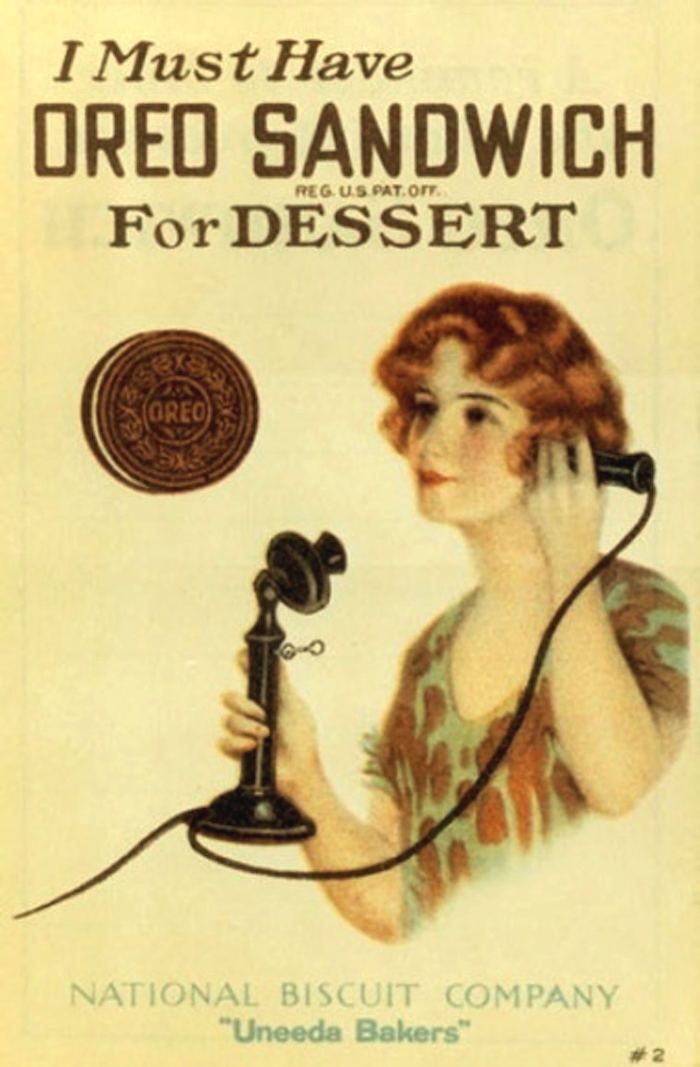 an advertisement for the national biscuit company, called'must have ored sandwich for dessert '