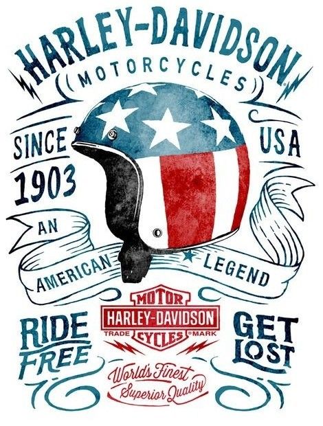 an american motorcycle helmet with the words harley davidson motorcycles usa on it's side