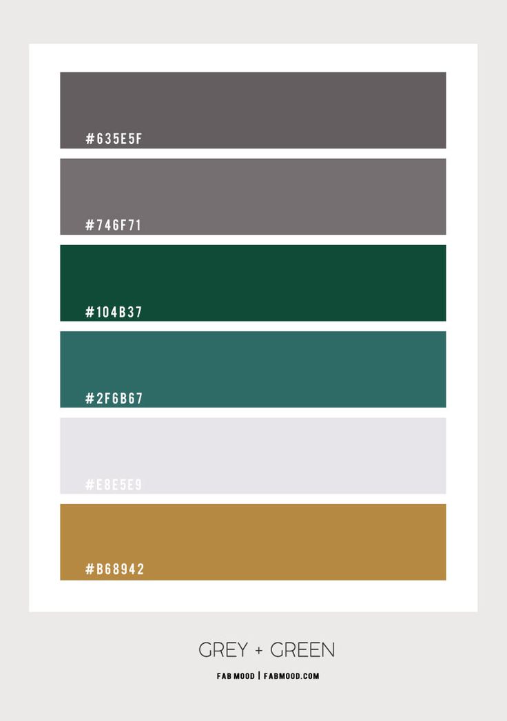 the color scheme for grey and green