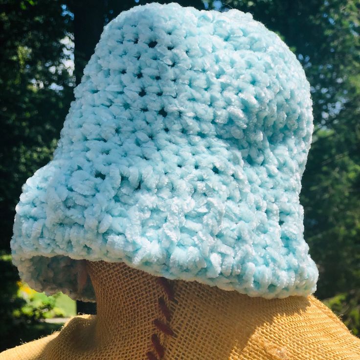 Soft Chenille Hand Crocheted Hat In Teal Blue Is Hand Crafted By Shop Owner In My Smoke Free, Pet Free Home Studio. Made In The Usa. Brand New Item. That Stretches, Would Fit Child Or Adult Blue Bucket Hat With Curved Brim For Festivals, Blue Bucket Hat With Short Brim For Festivals, Blue Short Brim Bucket Hat For Festivals, Blue Wide Brim Bucket Hat For Festivals, Blue Curved Brim Bucket Hat For Festival, Blue Brimmed Bucket Hat For Festival, One Size Blue Bucket Hat For Vacation, Blue One Size Bucket Hat For Vacation, Blue One-size Spring Crochet Hat