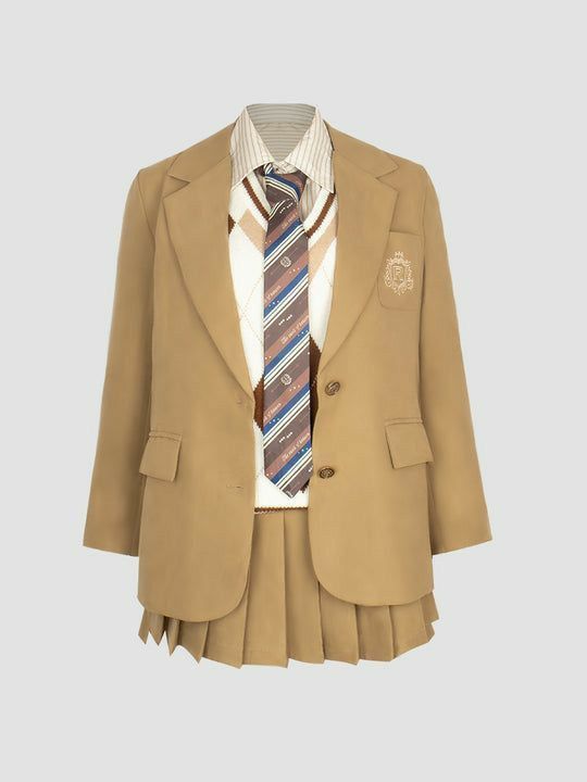 Light Academia Outfit, School Uniform Fashion, School Uniform Outfits, Academia Outfits, Preformance Outfits, Fashion Top Outfits, Kawaii Fashion Outfits, Uniform Fashion, Blazer Shirt