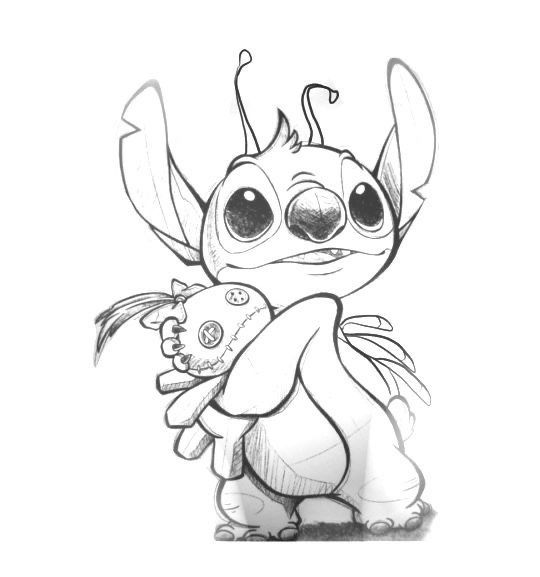 a drawing of stitcher holding a stuffed animal