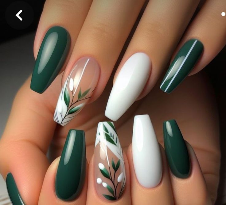 Fancy Nails Designs, Pretty Nail Art Designs, Fancy Nails, Chic Nails, Short Acrylic Nails, Best Acrylic Nails, Gorgeous Nails, Cute Acrylic Nails, Green Nails