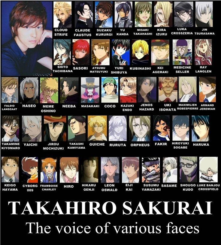 an anime poster with the names of all characters in each character's avatars