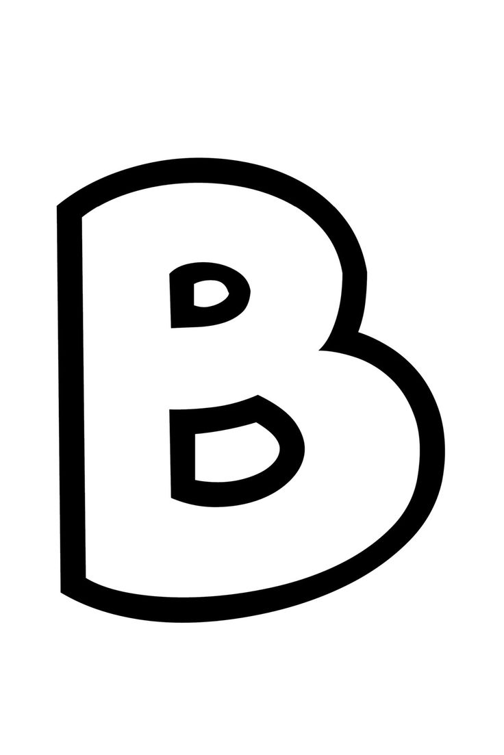 the letter b is shown in black and white